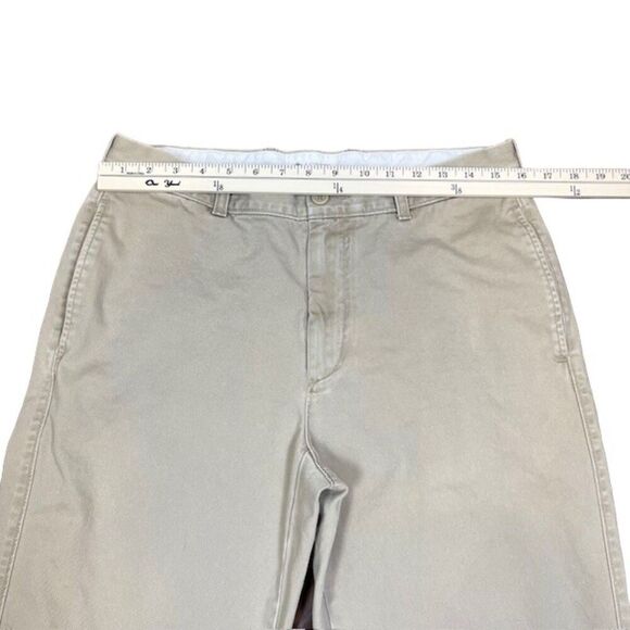 J. Crew Classic Fit Chino Khaki Flat Front Beige Tan Men's pants size 32x34 - Picture 4 of 10